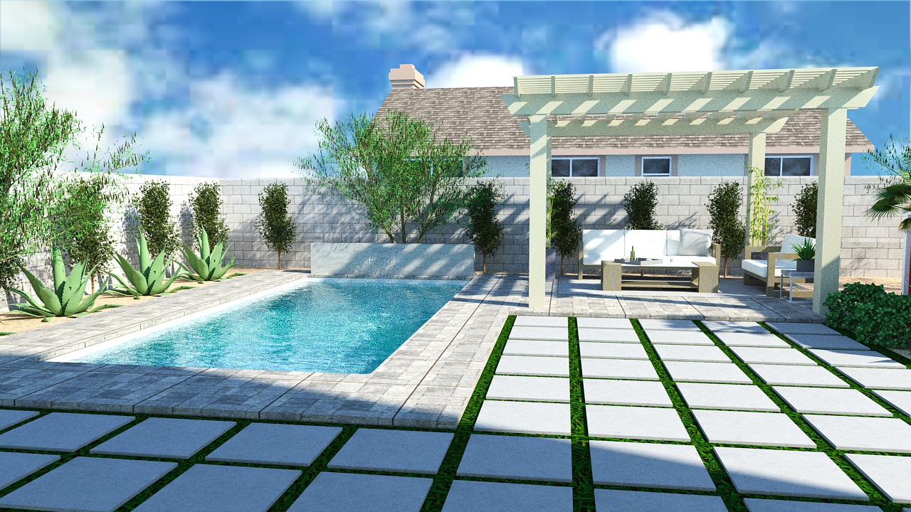 Mountain view infinity pool