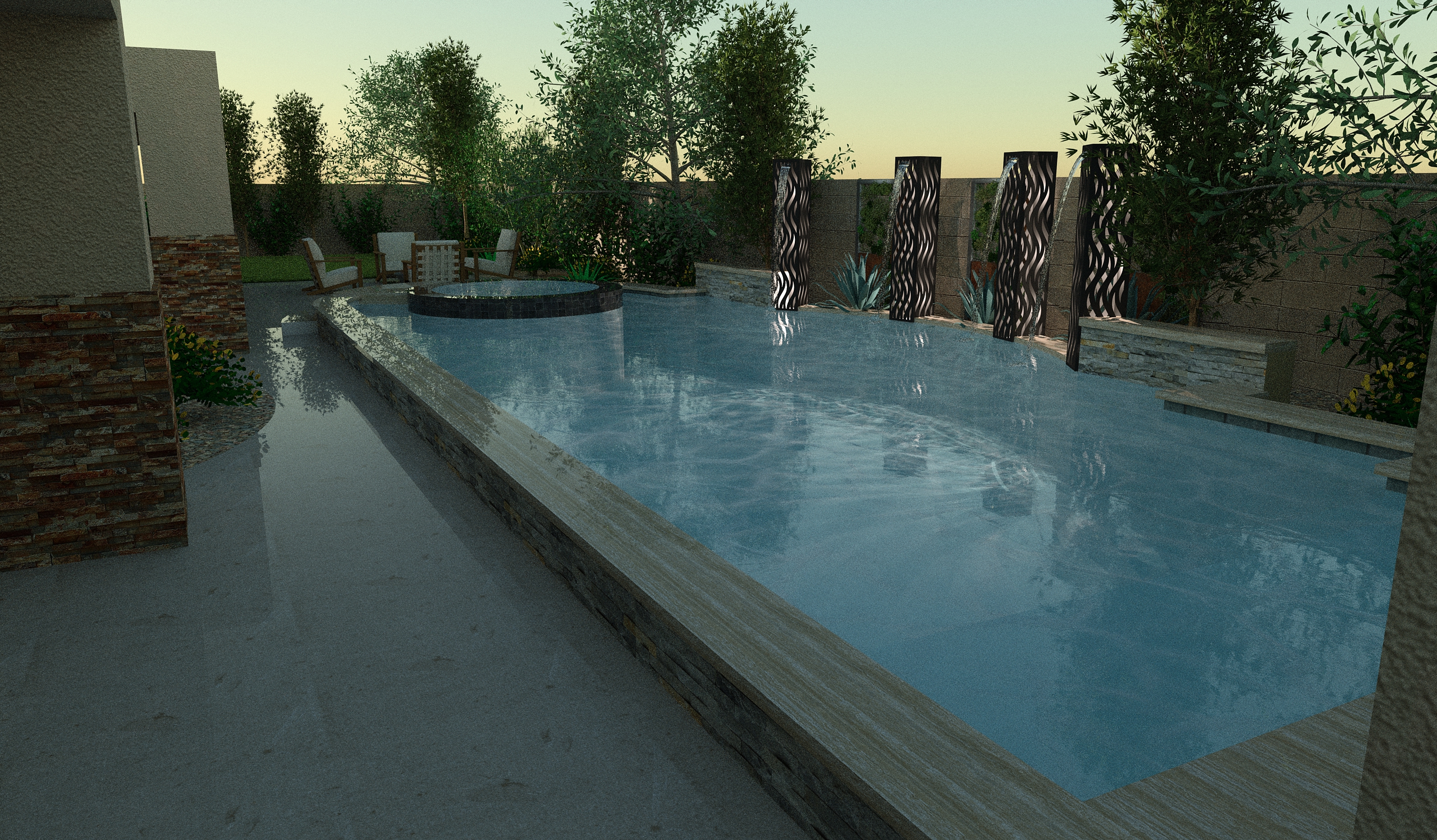 3D landscape render